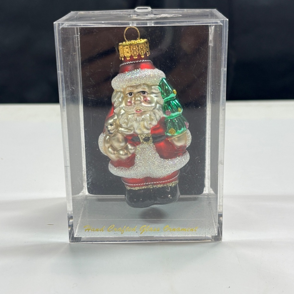 Old World Christmas Jolly Old Saint Nick Santa Blown Glass Ornament